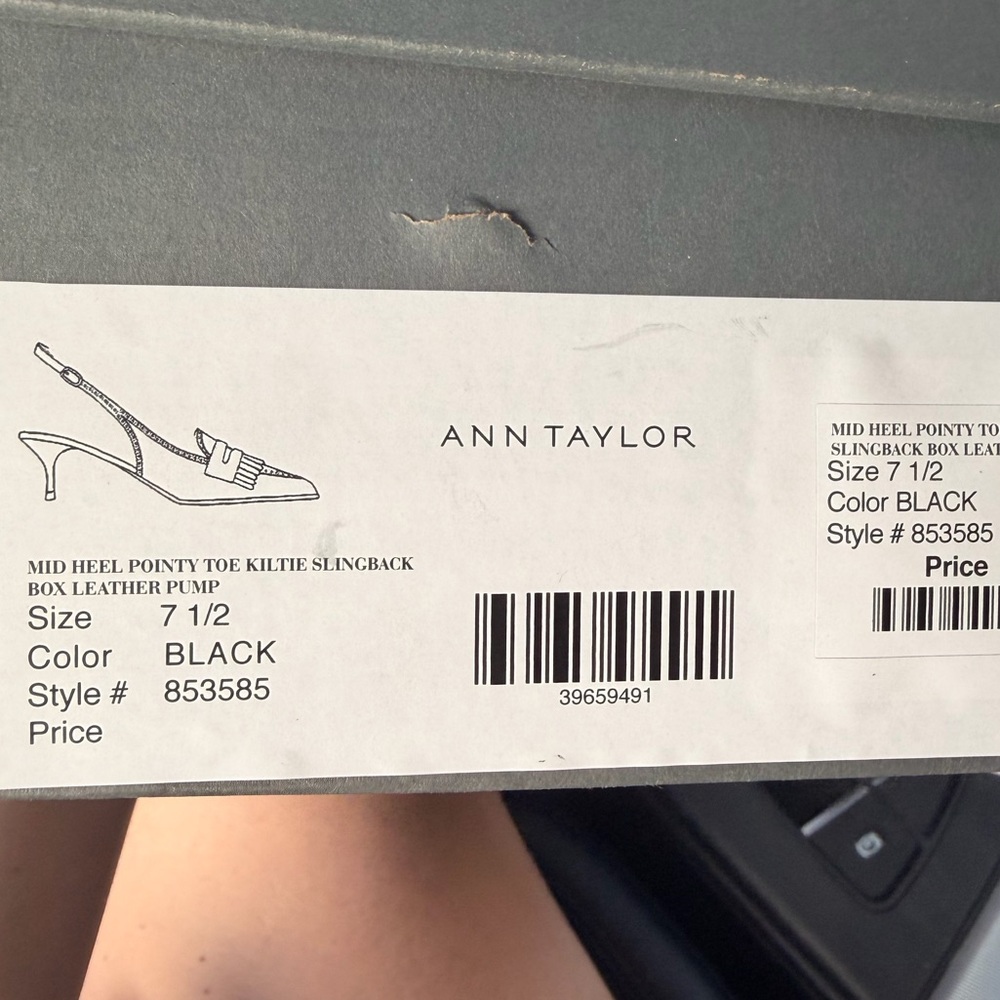 Ann Taylor Leather Kiltie Slingback Pump - Picture 5 of 5